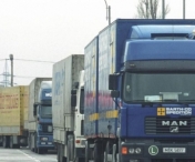 Coloana de camioane pe cinci kilometri pe autostrada Nadlac-Arad