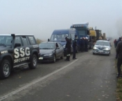 Proteste la Pungesti: Localnicii au incercat sa opreasca masini ale Chevron