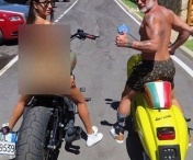 WOW! Un milionar italian a iesit cu iubita la plimbare. Iata cum era imbracata fata pe motor