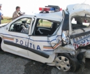Doi politisti, raniti intr-un accident rutier in comuna timiseana Jebel
