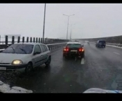 Se putea intampla o tragedie! Sofer fotografiat in timp ce mergea pe contrasens pe Autostrada Timisoara - Arad - FOTO