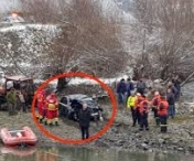 O masina in care se aflau trei persoane a căazut in Olt. Fetita de 13 ani a fost salvata, dar parintii au fost gasiti morti