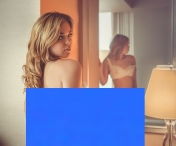 FOTO HOT! O blondina superba a pus imaginea asta pe o retea de socializare cu un mesaj pentru iubitul ei. Vezi ce i-a scris